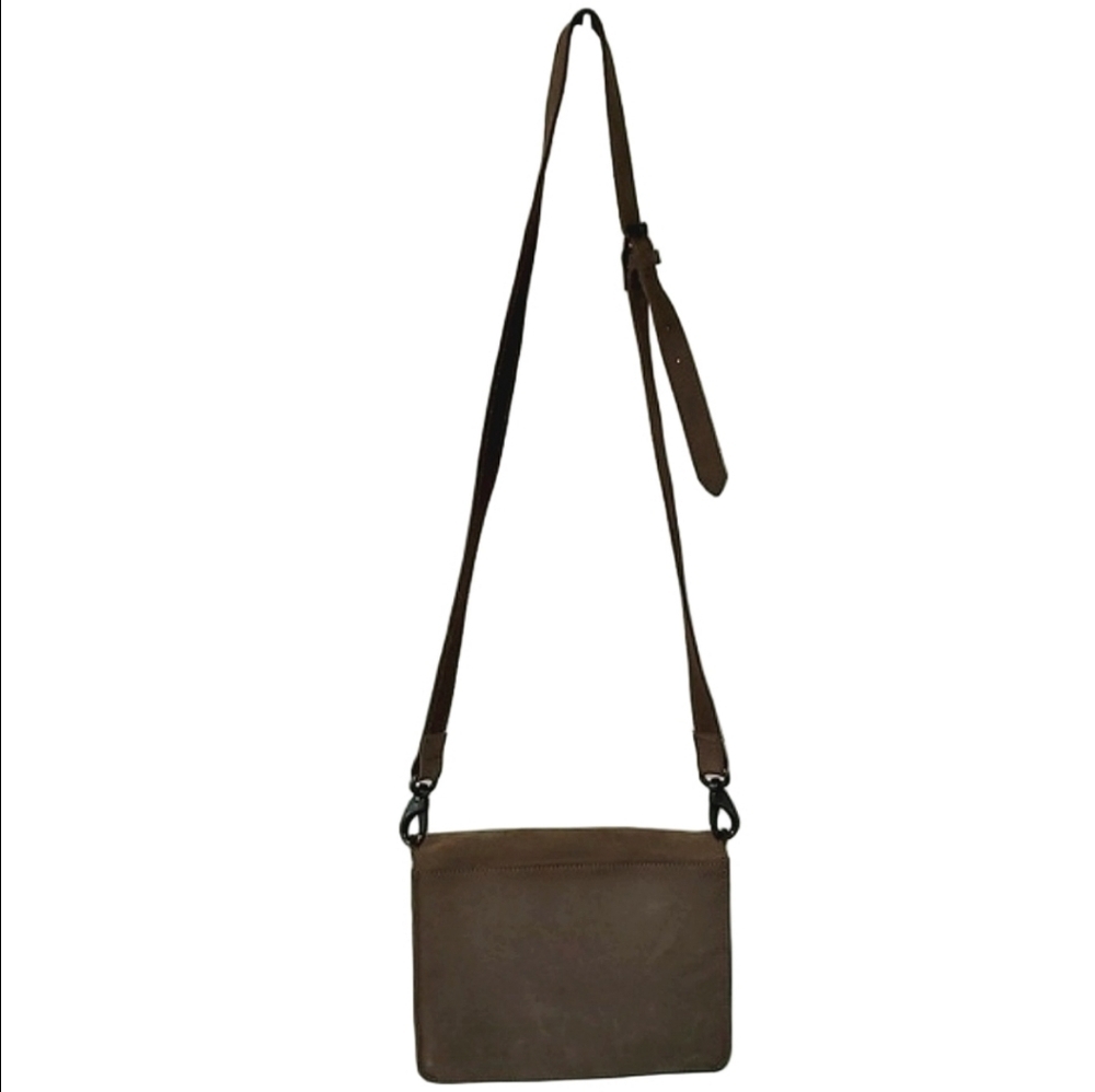 Day & Mood Leather Irene Vintage Crossbody Leather Front Flap Messenger Bag - Picture 13 of 14